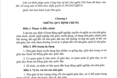 LUẬT NHÀ GIÁO 2025