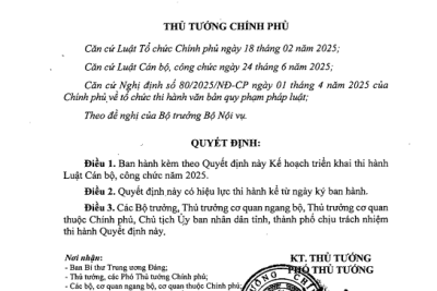 Luật Cán bộ, công chức năm 2025
