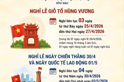 THÔNG BÁO LỊCH NGHỈ LỄ